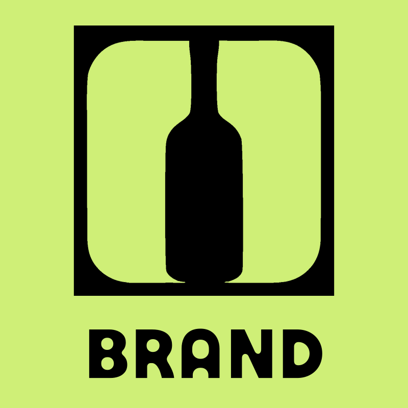 Rounded Square Cutout Wine Bottle Mark preview