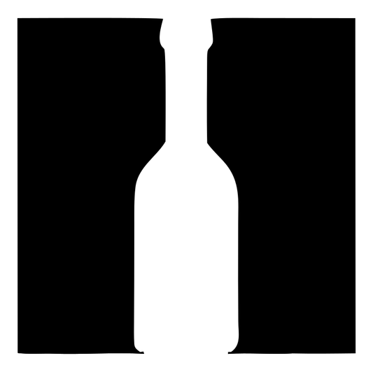 Figure Ground Illusion Wine Bottle Logo