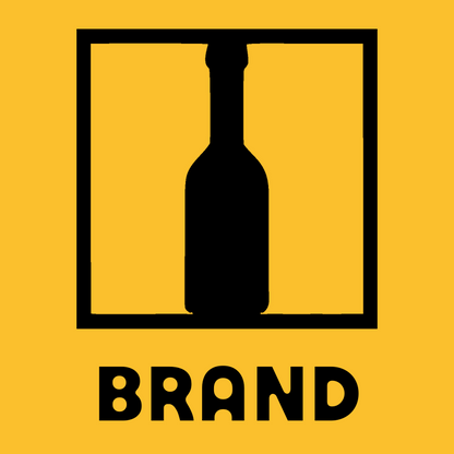 Figure Ground Illusion Wine Bottle Logo preview