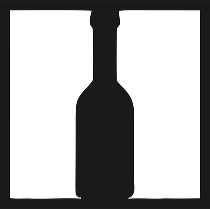 Figure Ground Illusion Wine Bottle Logo #1a1a1a/#ffffff