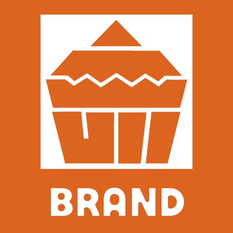Brutalist Zigzag Frosted Cupcake Badge preview