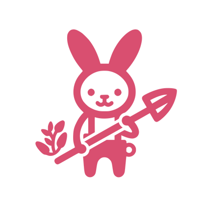Rabbit Gardener Logo #D94F70