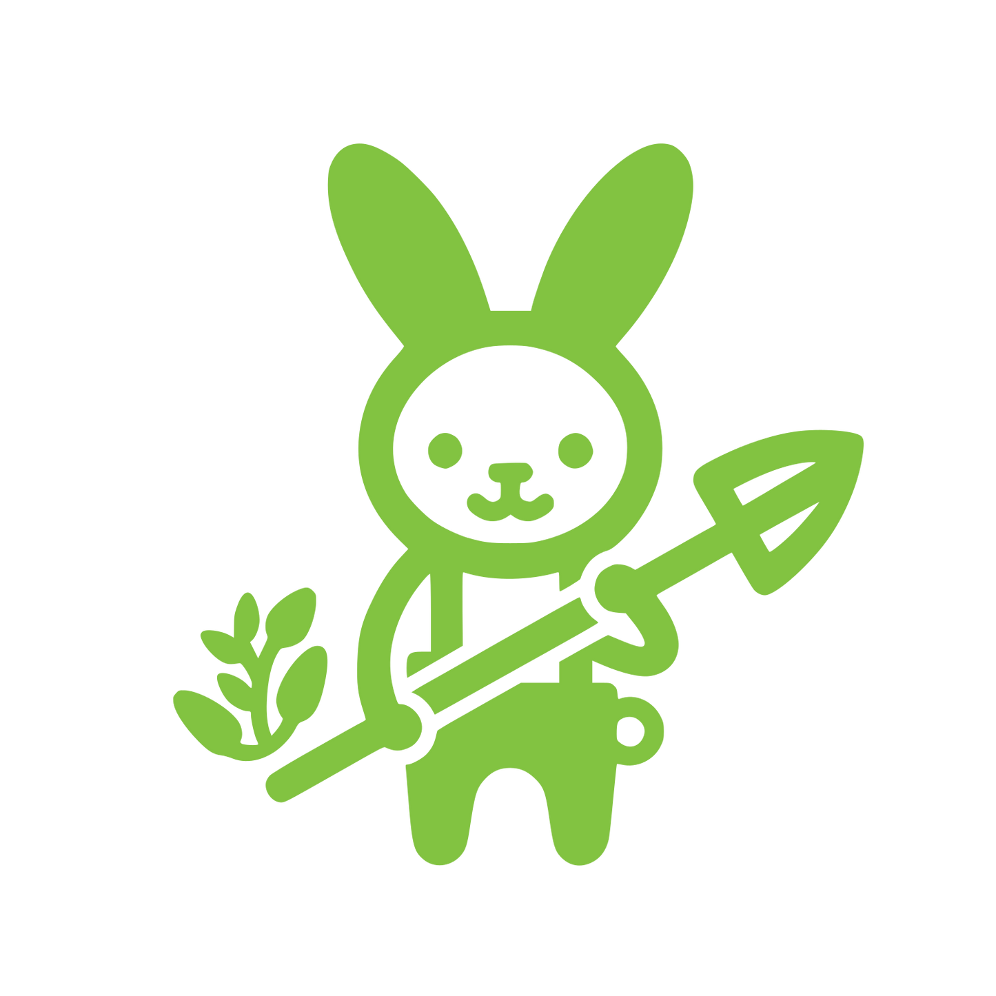 Rabbit Gardener Logo #82C341