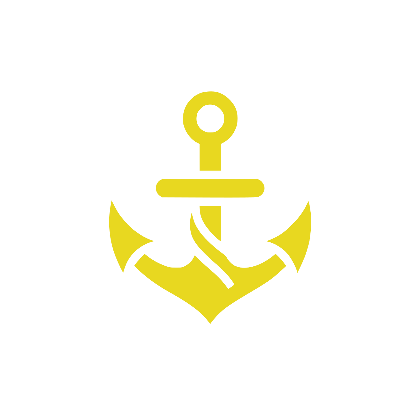 Anchor Logo Design #E8D820