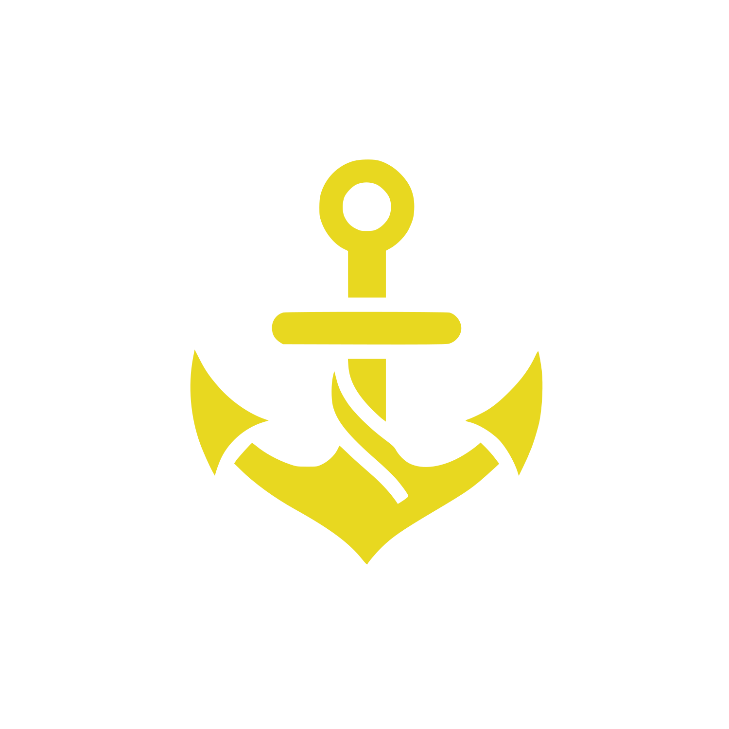 Anchor Logo Design #E8D820