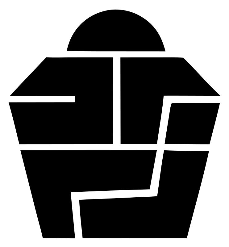 Brutalist Segmented Dome Cupcake Emblem