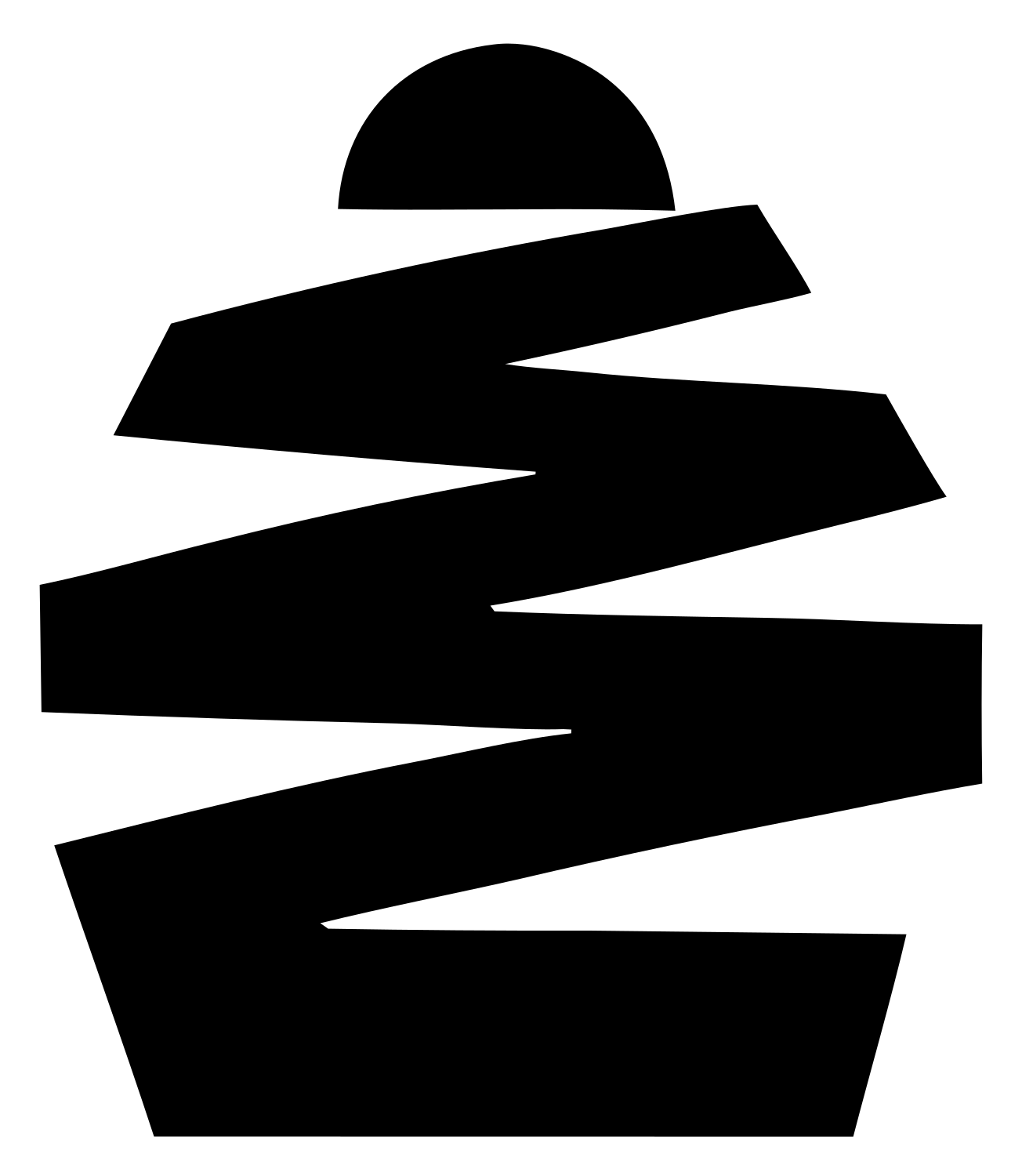Brutalist Sharp Slash Cupcake Icon #ffffff/#000000