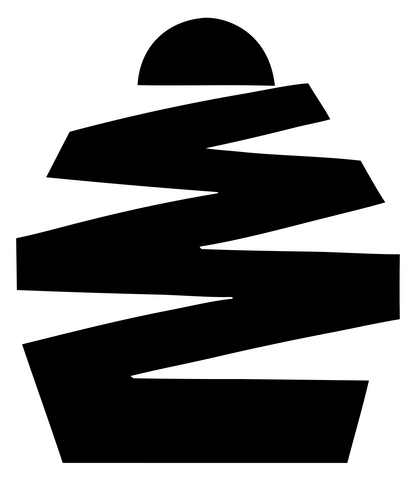 Brutalist Sharp Slash Cupcake Icon #ffffff/#000000