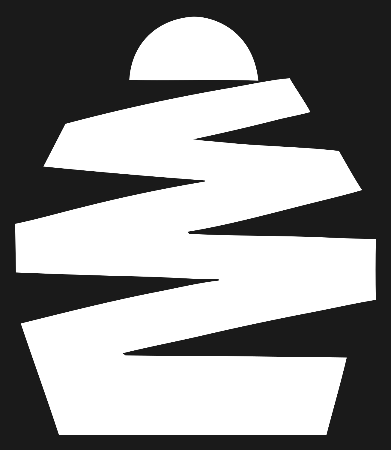 Brutalist Sharp Slash Cupcake Icon #1a1a1a/#ffffff