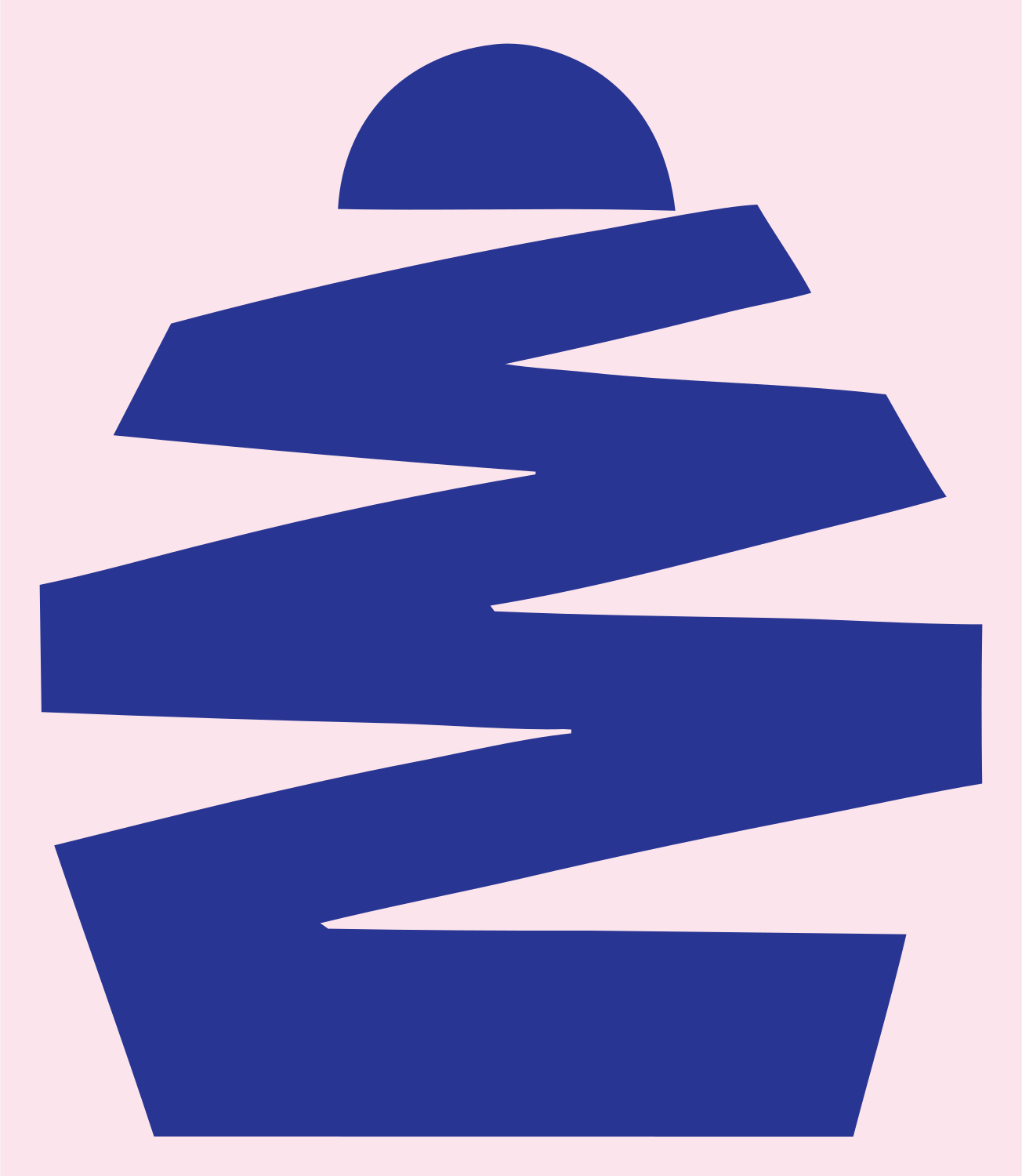 Brutalist Sharp Slash Cupcake Icon #fce4ec/#283593