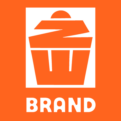 Brutalist Bold Angled Frosting Cupcake Crest preview
