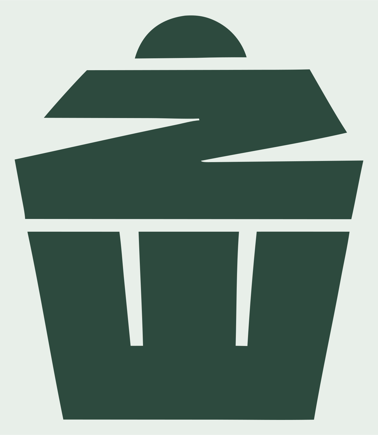 Bold Cupcake Crest #e8efe9/#2d4a3e