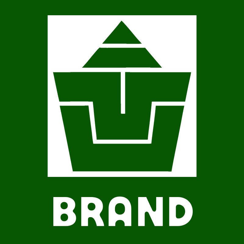 Brutalist Stacked Pyramid Cupcake Logo preview