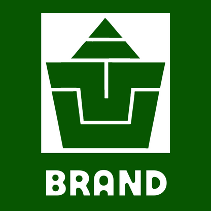 Brutalist Stacked Pyramid Cupcake Logo preview