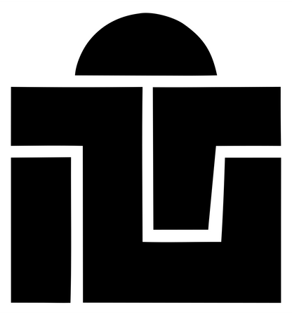 Brutalist Flat Top Domed Cupcake Mark #ffffff/#000000