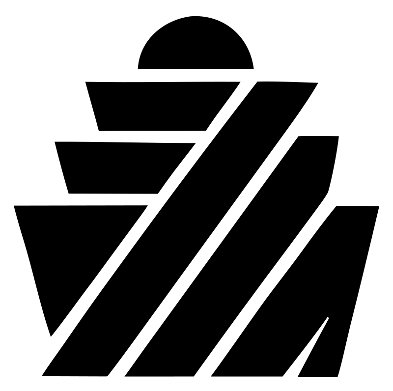 Brutalist Diagonal Stripe Tiered Cupcake Crest
