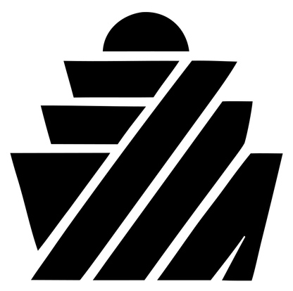 Brutalist Diagonal Stripe Tiered Cupcake Crest