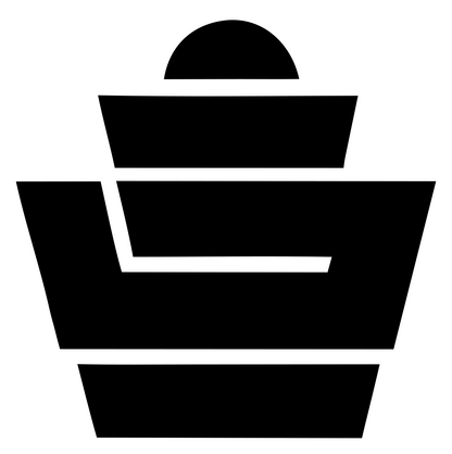 Brutalist Tiered Wrapper Cupcake Crest #ffffff/#000000