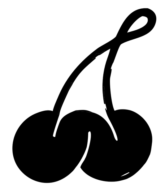 Hand-Drawn Knotted Stem Cherry Mark