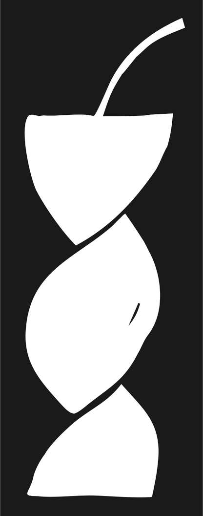 Hand-Drawn Twisted Stack Cherry Mark #1a1a1a/#ffffff