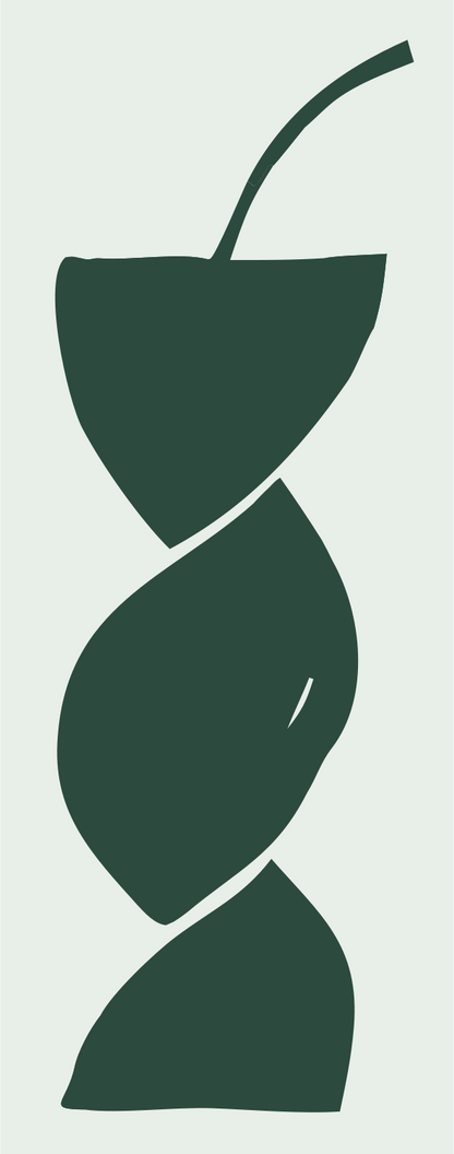 Hand-Drawn Twisted Stack Cherry Mark #e8efe9/#2d4a3e