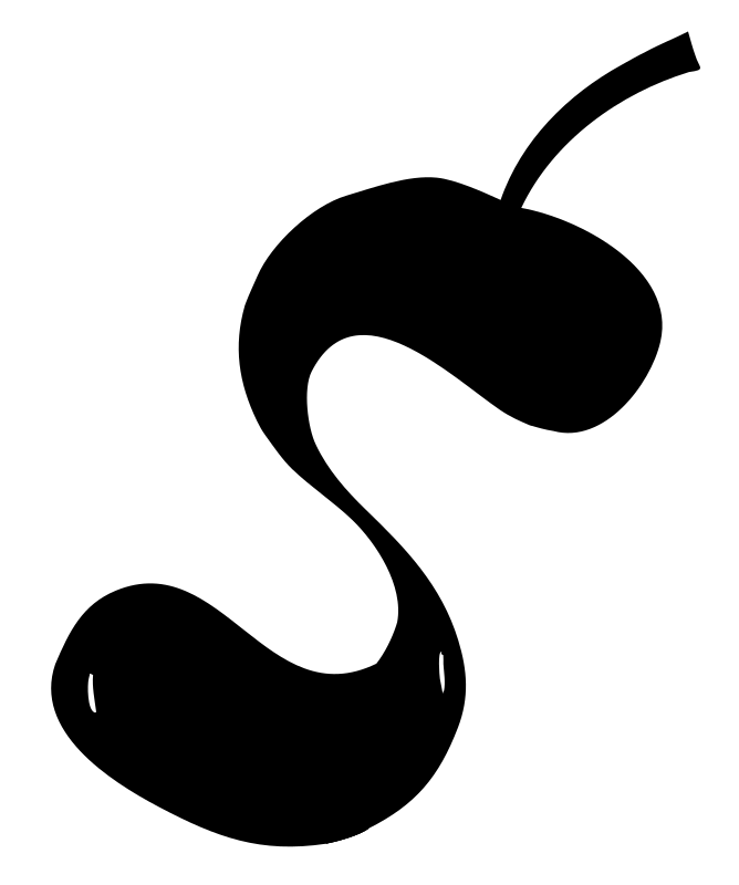 Hand-Drawn Fluid S-Curve Cherry Mark