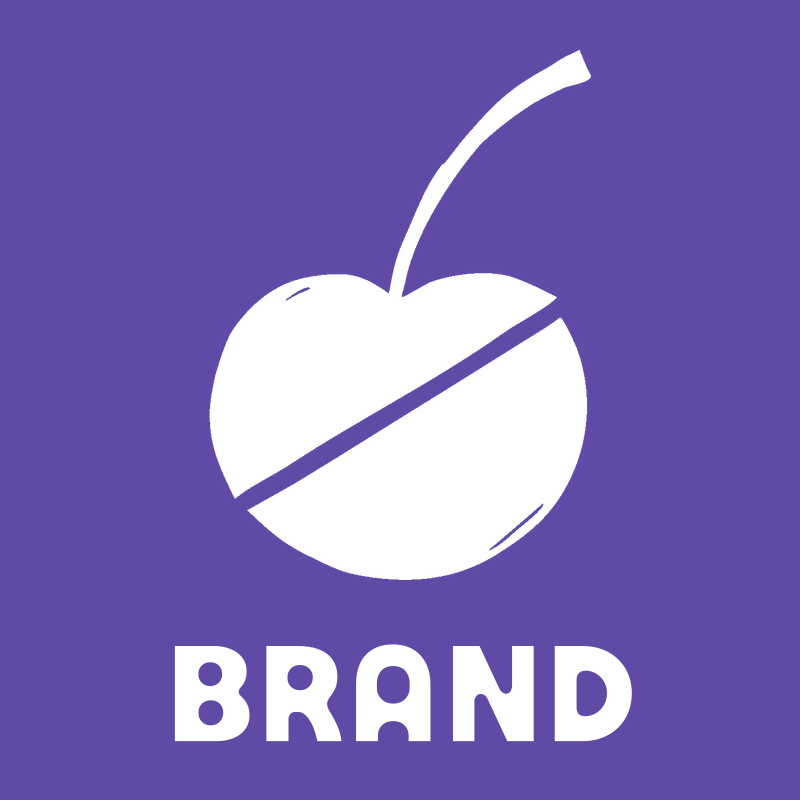 Hand-Drawn Sliced Single Cherry Badge preview