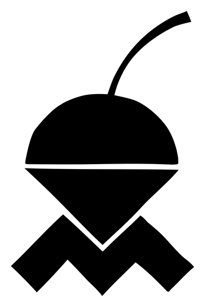 Cherry Zigzag Bold Emblem #ffffff/#000000