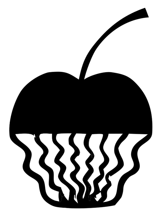 Hand-Drawn Jellyfish Tentacle Cherry Icon