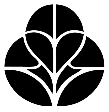 Circular Paneled Botanical Leaf Negative-Space Mark