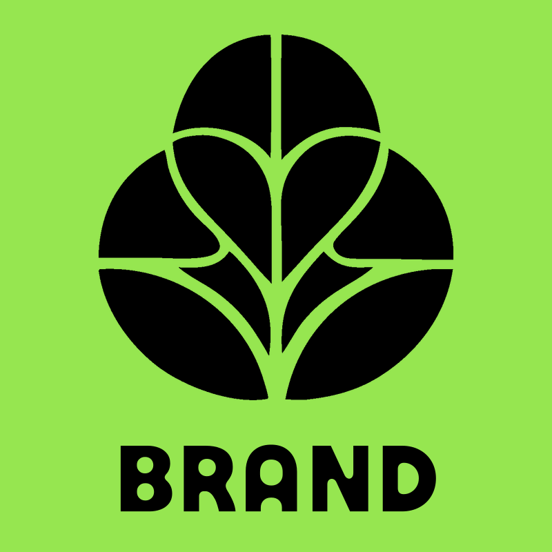 Circular Paneled Botanical Leaf Negative-Space Mark preview
