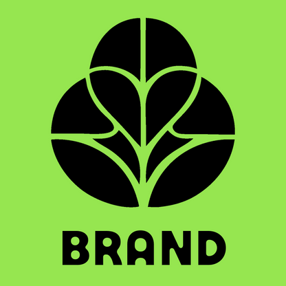 Circular Paneled Botanical Leaf Negative-Space Mark preview