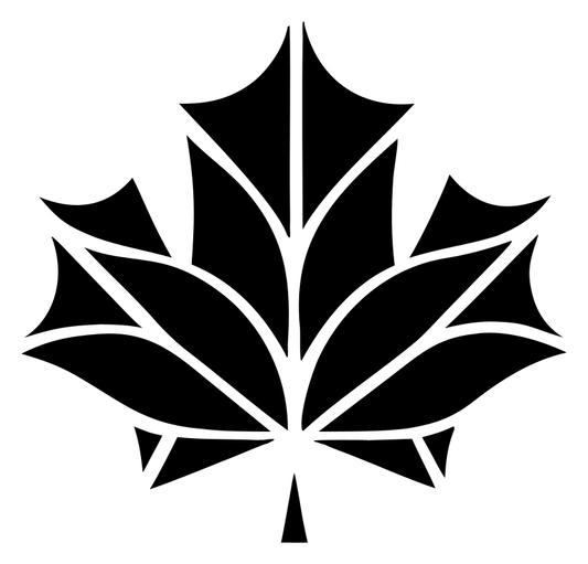 Faceted Vein-Panel Maple Leaf Icon