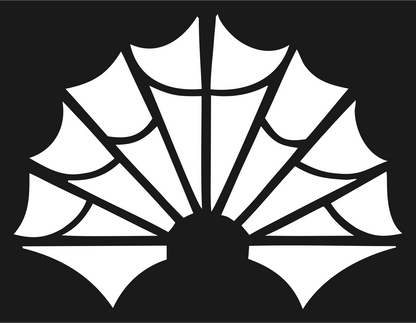 Radiating Fan-Panel Maple Leaf Badge #1a1a1a/#ffffff