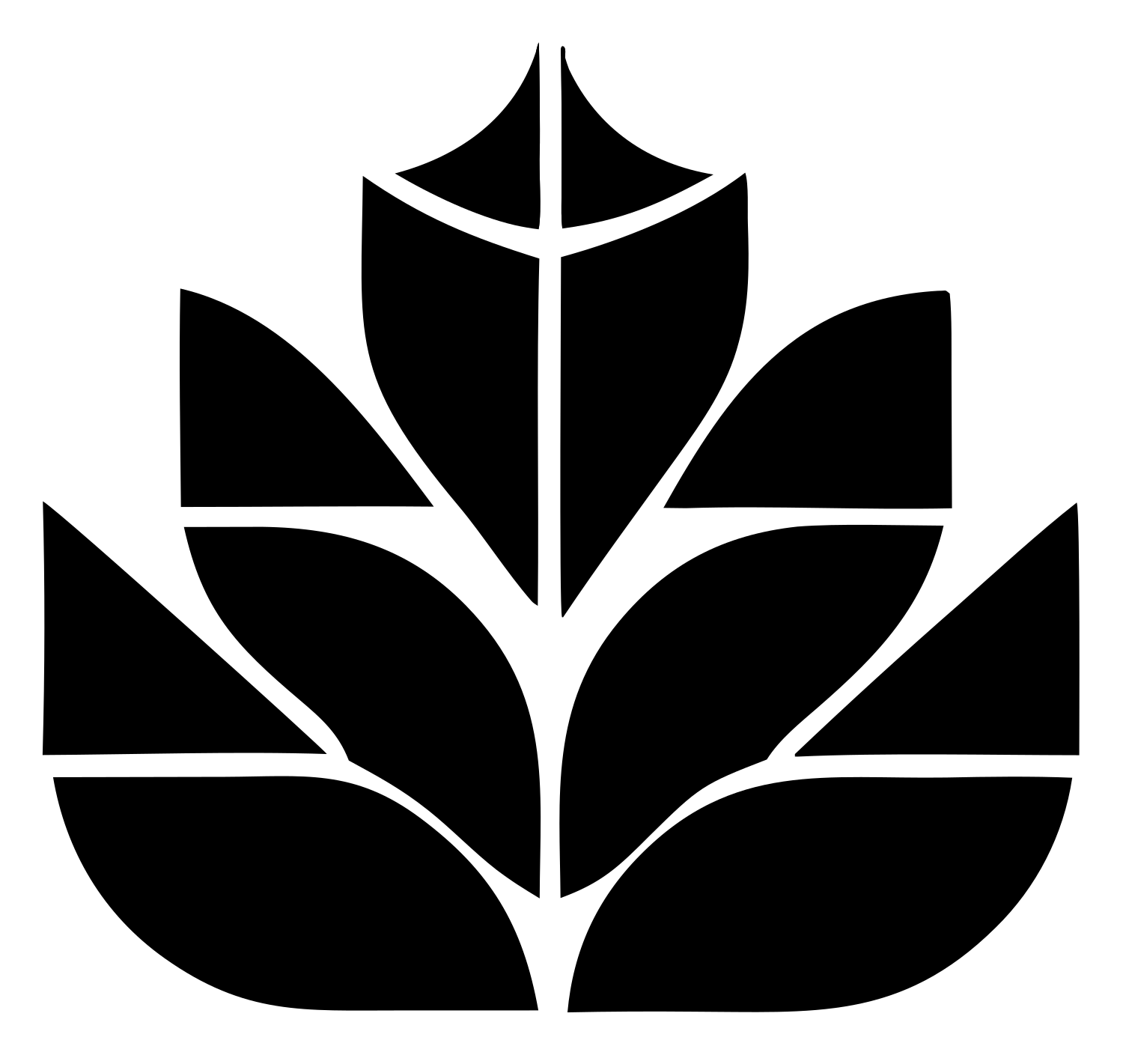 Tiled Foliage Panel Maple Leaf Mark #ffffff/#000000