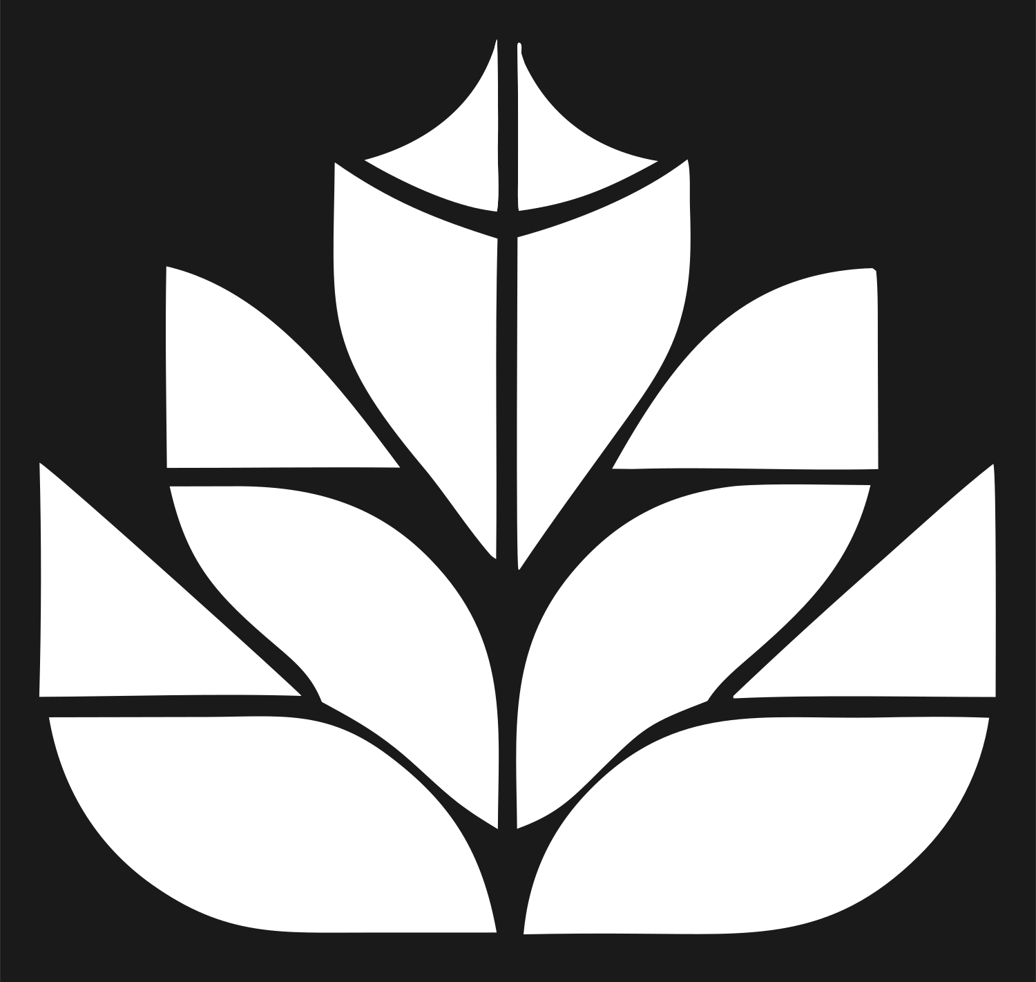 Tiled Foliage Panel Maple Leaf Mark #1a1a1a/#ffffff