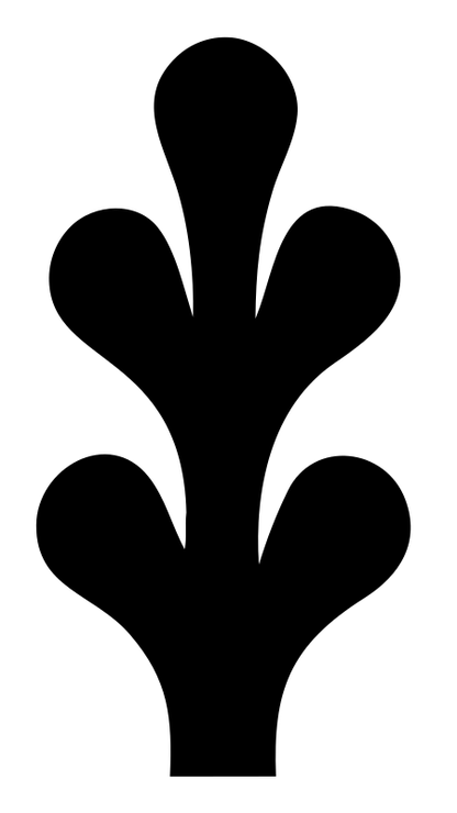 Swiss Flat Five-Lobe Cactus Mark