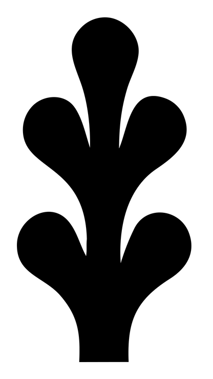 Swiss Flat Five-Lobe Cactus Mark #ffffff/#000000