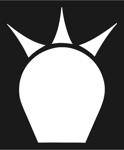 Bold Spiked Barrel Cactus Silhouette Badge #1a1a1a/#ffffff