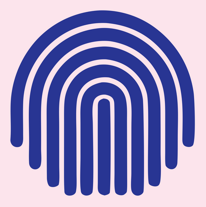 Swiss Concentric Arch Rainbow Stripe Mark #fce4ec/#283593