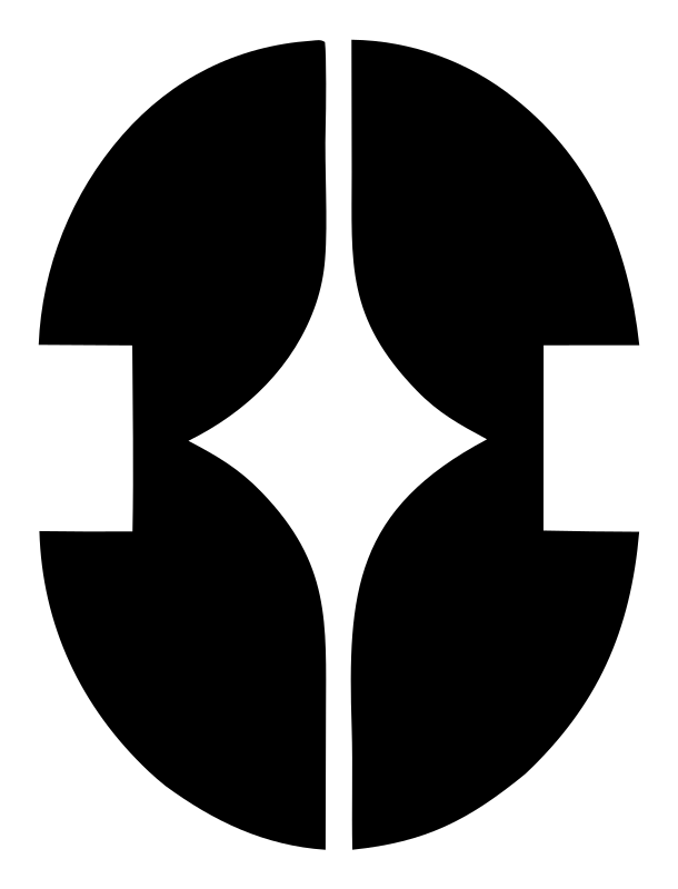 Swiss Split Oval Star Negative Space Mark