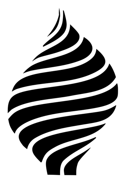 Swiss Spiral Swirl Teardrop Cactus Mark