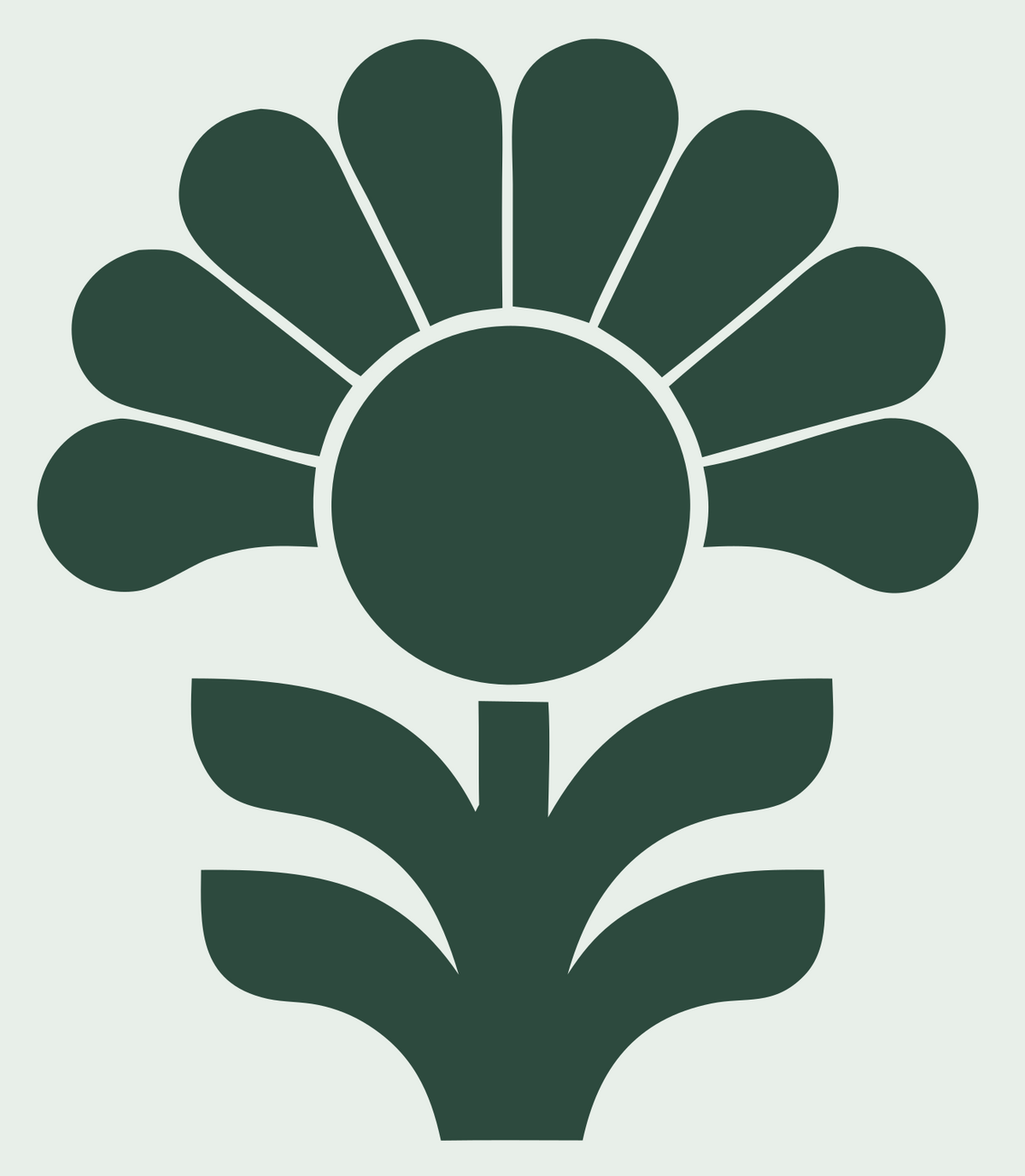 Sunflower Bold Mark #e8efe9/#2d4a3e
