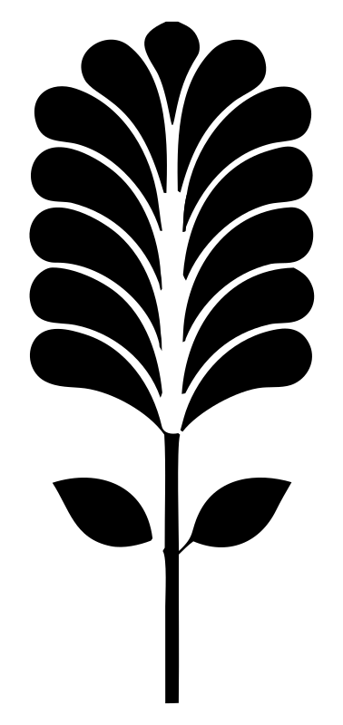 Pictogram Feathered Frond Botanical Emblem