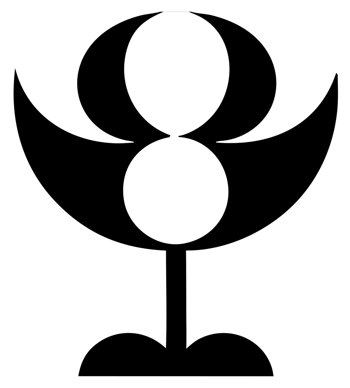Pictogram Crescent Petal Chalice Sunflower Crest #ffffff/#000000