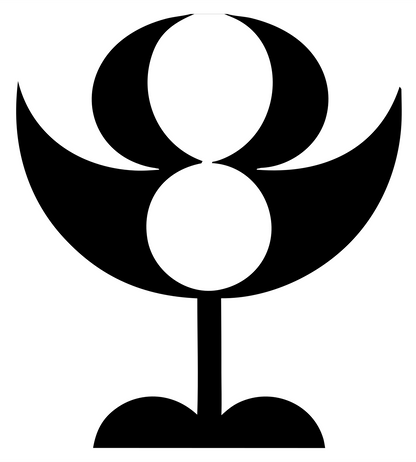 Pictogram Crescent Petal Chalice Sunflower Crest #ffffff/#000000