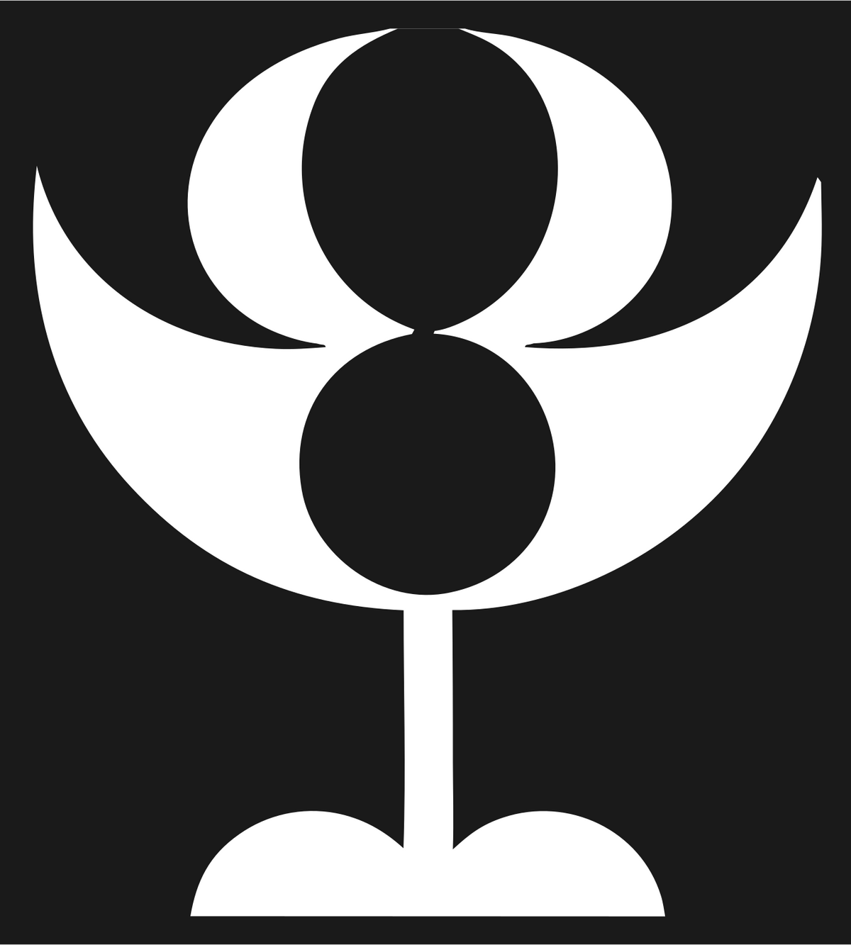 Pictogram Crescent Petal Chalice Sunflower Crest #1a1a1a/#ffffff