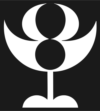 Pictogram Crescent Petal Chalice Sunflower Crest #1a1a1a/#ffffff
