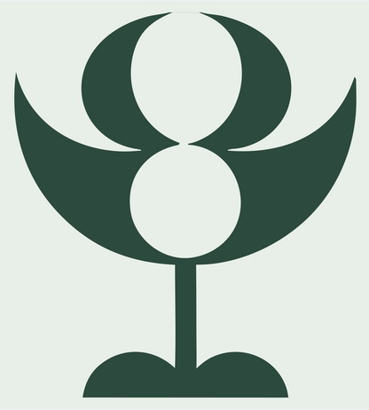 Pictogram Crescent Petal Chalice Sunflower Crest #e8efe9/#2d4a3e