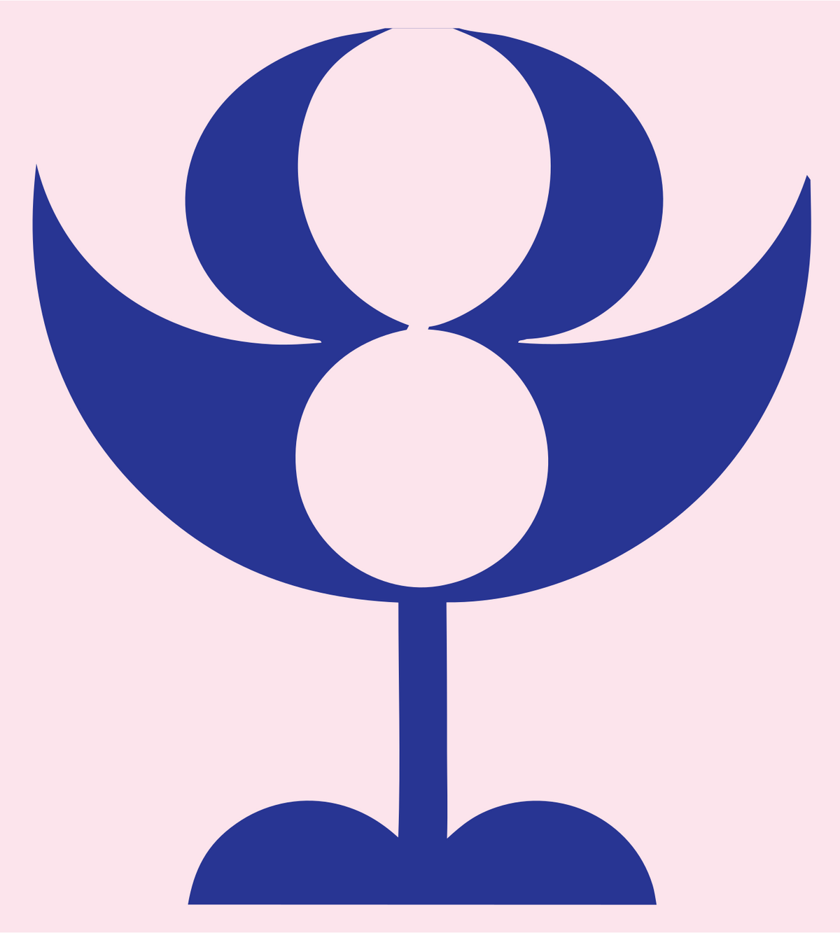 Pictogram Crescent Petal Chalice Sunflower Crest #fce4ec/#283593